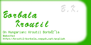 borbala kroutil business card